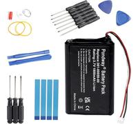 PONDWAY 1800mAh 3.7V Replacement GPS Battery Compatible with Garmin ZUMO 340LM 350LM 390LM 361-00059-00 GPS Navigation System Sat Nav Rechargeable Li-ion Polymer Battery Pack with Repair Tool