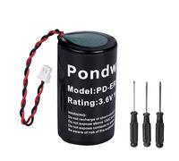 Pondway 3.6V 14.5Ah Replacement Li-SOCl2 Battery Compatible with Visonic BATCS710 BAT-MCS710 BAT-MCS730 Outdoor Alarm with Repair Tools