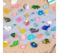Pone pimiento 210±pcs Mini Resin Animals,15+ Styles Variety Tiny Animals Figures Miniature Little Small Animal Figurines Bulk for Micro Fairy Garden Landscape Accessories Hide Crafts Decor Aquarium
