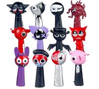 PonFxp 12 Pcs S-prunki Toys, 2.5x2x8.5cm S-prunki Figures for Kids and Fans, Spunky toys Fits 8mm Pen, Colorful S-prunki Model for Game Time, Collection, Gift, Decoration