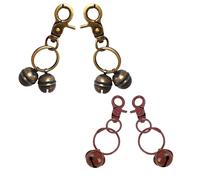 PonFxp 2 Pairs of Extra Loud Dog Collar Bells with 2 Small Brown Bells, Dog Bell, Durable and Easy to Attach, Ideal for Indoor and Outdoor Use, Perfect for Cats and Dogs