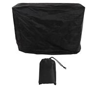 Pong Table Dust Cover, Table Tennis Cover with Silver Coating, Drawstring Design for Outdoor Courtyard, 190T Polyester Taffeta Fabric Protection Against Rain Snow L (Black)