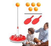 Pong Trainer Kit - Table Tennis Practice Tool, Adjustable Elastic Rod, Complete Paddle and Ball Set | Indoor Home Sport Exercise Skill Development Game Fun Recreation Training Competitive Use