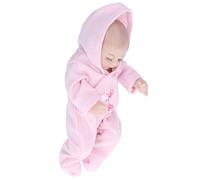 Pongnas 10-Inch Lifelike Doll Soft Silicone with Pajamas for Kids, Touching Experience (10inch pink boy with eyes closed)