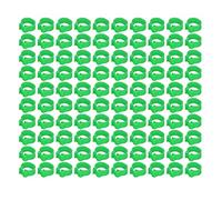 Pongnas 100PCS Pigeons Leg Bands 8mm Identification Foot Rings for Easy Poultry Tracking Supplies - No Words (Green)
