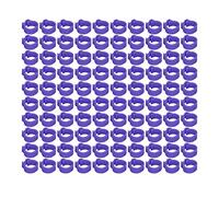 Pongnas 100PCS Pigeons Leg Bands 8mm Identification Foot Rings for Easy Poultry Tracking Supplies - No Words (Purple)