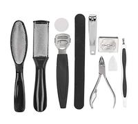 Pongnas 10pcs Pedicure Tool Set, Stainless Steel Dead Skin File Cuticle Nippers Nail Clipper, with Foot Planing Tool for Toenails Dead Skin Removal