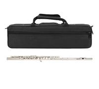 Pongnas 16 Hole C Flute with Storage Bag - Closed Key Silver Instrument for Students and Musicians (Silver)