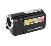 Pongnas 16MP 1080P Video Camera, 16X Digital Zoom USB Digital Recorder with 2 Inch Rotatable Screen, External Microphone Support, for Travel Selfie Wedding School Event (Black)