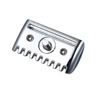 Pongnas 1PC Stainless Steel Head, Double Replacement Safety Head for Men with Protective Cover, Fits Most Manual Razors, Easy to Clean