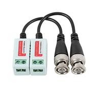 Pongnas 2-Pack Compact Passive Video Balun Transceiver for HD-CVI/AHD/HD-TVI CCTV Cameras - High-Performance Twisted Pair Transmission, No Power Required