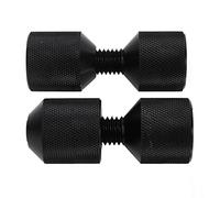 Pongnas 2 Pcs 2 Hole Pins Set, Hardened Aluminum Anodized Black Oxide Threaded Flange Alignment Pin, with Ergonomic Design, for ASME 150LB Flanges From 1 2in to 14in