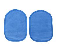 Pongnas 2 Pcs Beach Accessories Must Haves Sand Wipe Off Mitts Large Size Velvet Mesh Fabric Beach Sand Remover Cleaner Vacation Essentials for Sandboxes (Blue)