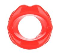 Pongnas 2 PCS Face Slim Exerciser Lips Trainer Face Lift Tool with Silicone Mouth Tightener for Cheeks Chin Anti Wrinkle Anti Aging (Red)