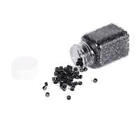 Pongnas 200/500/1000/2000PCS 3X5mm Silicone Lined Hair Extension Link Rings Beads Loops Tools 12 Types (1000pcs)