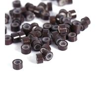 Pongnas 200/500/1000/2000PCS 3X5mm Silicone Lined Hair Extension Link Rings Beads Loops Tools 12 Types (200pcs)