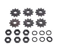 Pongnas 25H Chain Motor Sprocket 11T with 10mm Inner Diameter D Hole - High-Strength Steel Front Sprocket for Bikes Go-Karts and Motorized Bicycles - Includes 6 Sprockets 6 Nuts Springs
