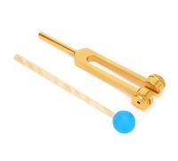 Pongnas 272.2HZ Aluminum Alloy Tuning Fork with Hammer Premium Tool for Stress Relief Meditation Yoga Holistic Healing Gold Color Includes Carry Bag