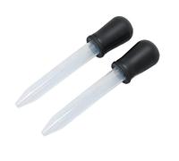 Pongnas 2pcs 5ml Silicone Liquid Dropper Pipettes Lightweight and Portable for Food and Science Experiments (Black)