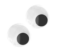 Pongnas 2Pcs Wiggle Googly Eyes Self-Adhesive Craft Accessory for Home Decoration, Fun Expressions for Fridge & DIY Projects (Black White #11)