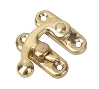 Pongnas 30 Pcs Retro Iron Hasp Hook for Jewelry Gift Boxes, & Stylish, 3.2x2.8cm Silver Left Hook (Yellow Left)