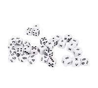 Pongnas 30-Piece Easy Read Teaching Dice Set for Math Learning and Games - Letter Plastic