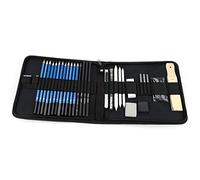 Pongnas 32pcs/Set Professional Drawing Pencils Kit with Premium Sketching Tools and Zippered Carry Bag for Artists