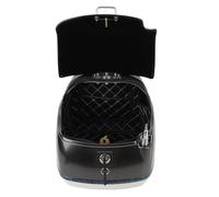 Pongnas 38L Motorcycle Top Case Stylish Box for Electric Bikes and Scooters - Ample Storage in Red and White (Black White)