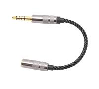 Pongnas 4.4MM to 3.5MM Adapter, Headphone Adapter Cable, 4.4MM Balanced Male to 3.5MM Stereo Female, Gold Plated, Black, 0.49ft