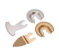 Pongnas 4 Pcs Oscillating Saw Blades Multi Tool Kit for Grout, Ceramics, and Masonry - Universal Compatibility and Design