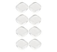 Pongnas 50 Pcs Nail Color Card, Transparent Glass Square Toe Nail Polish Display Card, with Safe Material for DIY Nail Art Salon Practice