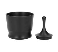 Pongnas 58mm Coffee Powder Receiver Container Coffee Dosing Cup Blind Shaker Aluminum Alloy Powder Receiver Cup Universal for 51 53 58mm with Ergonomic Design Anti Flying Dust (Black)