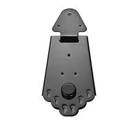 Pongnas 6String Guitar Tailpiece Bridge Tailpiece for Jazz Electric Guitar Alloy Metal Sturdy Durable Replacement with Screws Black Gold Silver (Black)