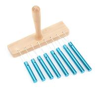 Pongnas 8- Chimes Single Row ’s Percussion Instruments with Hammer - Safe Educational Toy for Early Music Learning () (Blue)