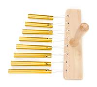 Pongnas 8- Chimes Single Row ’s Percussion Instruments with Hammer - Safe Educational Toy for Early Music Learning () (Gold)