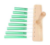 Pongnas 8- Chimes Single Row ’s Percussion Instruments with Hammer - Safe Educational Toy for Early Music Learning () (Green)