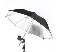 Pongnas 83cm 33in Studio Reflector Umbrella, Black Silver Photography Light Modifier with Double Layer Design for Studio Flash, Portraits and Group Shots