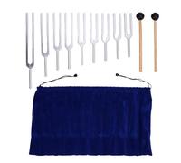 Pongnas 9 Pcs Tuning Fork Set, Aluminum Alloy Sensory Tuning Forks with Real Wood Base for Sound Healing Meditation 174Hz 285Hz 396Hz 417Hz 528Hz 639Hz 741Hz 852Hz 963Hz
