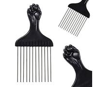 Pongnas Afro Hair Comb Insert Hair Curly Brush Fork Plastic Hair Pick Comb Anti Static Hairstyling Tool Black Silver 15 X 7.5cm 1 X Afro Hair Comb