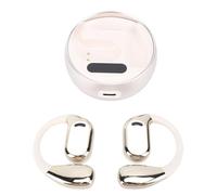 Pongnas AI Translation Earphones 5.4 Real-Time Voice Translator with ANC Ear Hook Design 40+ Languages Offline Mode 300mAh Charging Case (Brown)