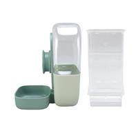 Pongnas Automatic Bird Feeder and Dispenser Set for Medium Large Birds - -Fed Seed Container + 28oz Refillable Drinker for Cockatiels Parrots Lovebirds Finches - No-Mess Feeding System