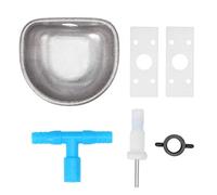 Pongnas Automatic Stainless Steel Drinker Nipple Bowl Set with Tee Connector for Farms - 5Pcs (Small stainless steel one-piece tee)