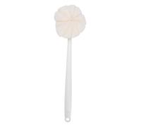 Pongnas Back Scrubber Brush Handle Dual Sided Shower Brush with 2 Replacement Heads for Leg Foot