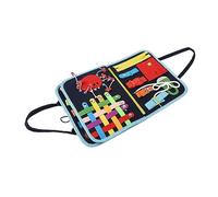 Pongnas Basic Life Skills Sensory Board Dress Learning Bag Tie Shoe Laces Buckle Felt Education for Elderly