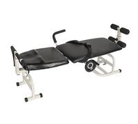 Pongnas Body Stretching Device Cervical Spine Lumbar Traction Bed Table Massage Tool Home Use Premium Metal Manual Wheel Adjustable for Neck Back Pain Relief Rehabilitation