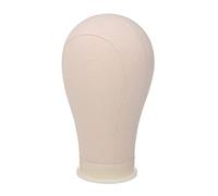Pongnas Canvas Block Head, Mannequin Head for Wig Making Display Styling, with 6 Tpins, for Salon Home Use (2)