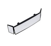 Pongnas Car Three-Fold Wide-Angle Rear View Mirror with Convex Glass & ABS Frame - Detachable Side Mirrors, Clamp/Holder-On Design for Easy Installation (Black)