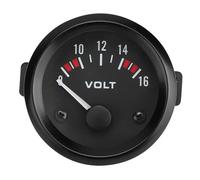 Pongnas Car Universal 12V Voltmeter Gauge High Accuracy Voltage Meter with Clear Display for 12V Vehicles Aluminum Alloy Black 52mm