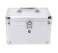 Pongnas CD DVD Storage Organizer for 6 Discs Water Proof Fireproof ABS Material Black with Compact Design for Home Office Travel