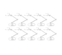 Pongnas Clear Acrylic Action Figure Display Stand Set - 10-Piece Modular Doll Holder for 6-Inch Collectibles Easy Snap Assembly Desktop Showcase